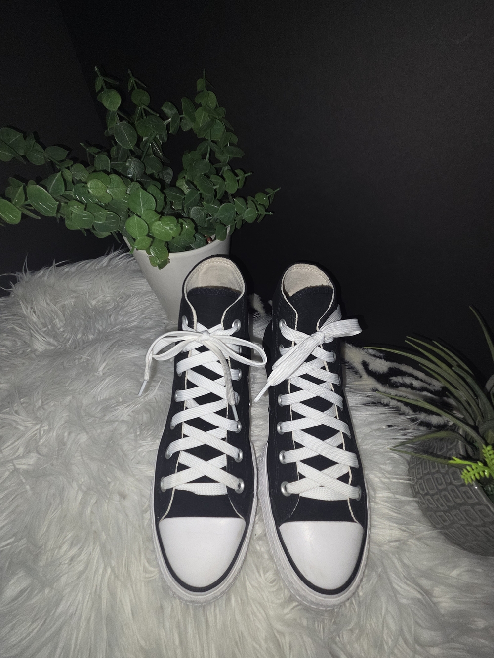 Converse Chuck Taylor All Star Black Platform High Top Sneakers. Size 9 - Picture 11 of 15